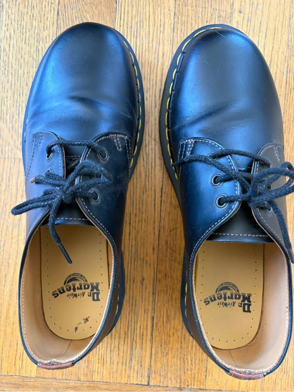 Dr. Martens 1461 Tan Leather Low-Top Oxfords